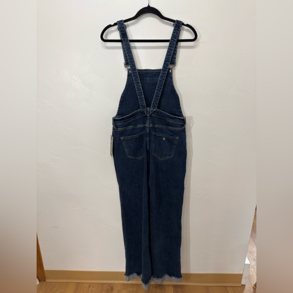 🆕 Wash Lab Blue Rain Denim Wide Leg Open Back Overalls, New with Tags, Medium - Picture 8 of 8